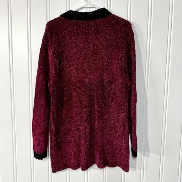 VTG Coldwater Creek Sweater Women Size L Button Down Chunky Knit Deep Pocket - Picture 5 of 5